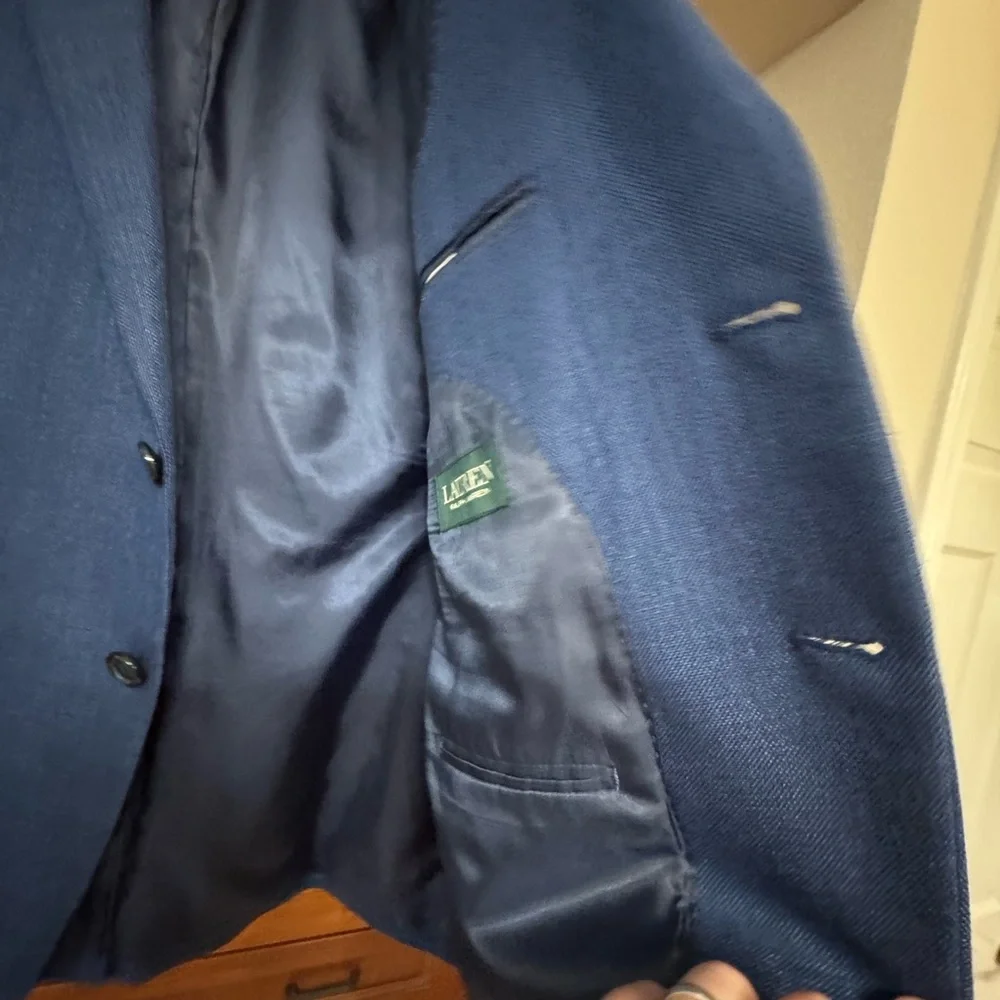 Men’s blue Two-Button Blazer - Picture 4 of 7